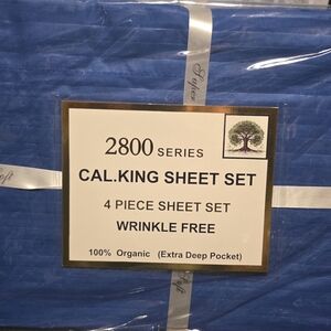 Hotel Quality 2800 Series California King Sheet Set – 4 Piece (Organic, Wrinkle